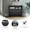 Flash Furniture Mayfield 40in. Buffet and Sideboard w/Dbl Door Storage Cabinet and Open Storage Shelf, Blk w/Walnut NAN-F-HY-B23108-BLWAL-GG - alternate 2